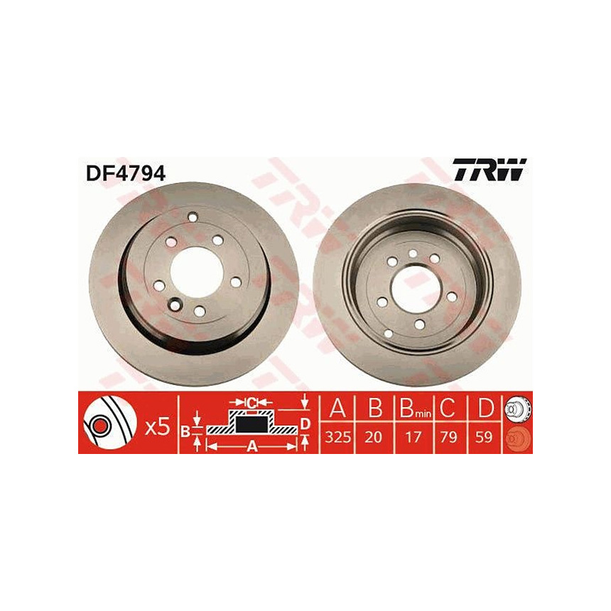 랜드로버 디스커버리 3.0 SDV6 L319 04-18년 TRW 뒤세트 브레이크디스크 432V