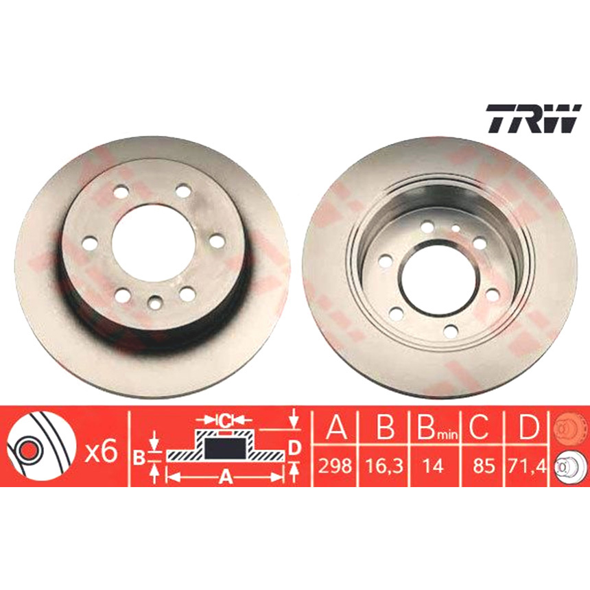 벤츠 스프린터 424 B906 06-16년 TRW 뒤세트 브레이크디스크 FO6I