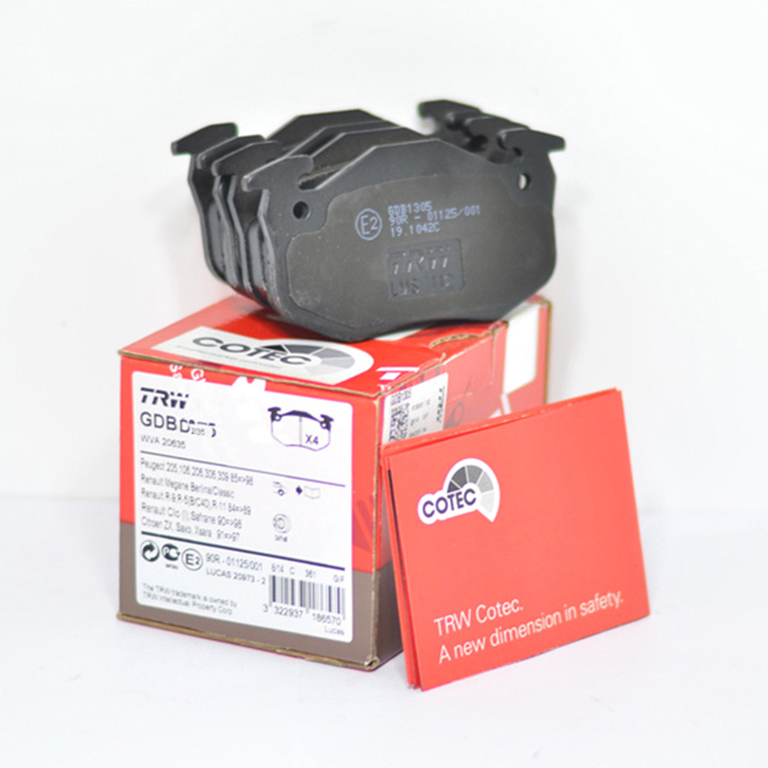 푸조 206 2.0 RC 98-09년 TRW 뒤쪽 브레이크패드 2JR5