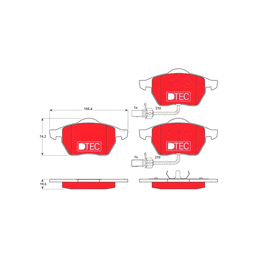 아우디 A4 3.0 8E 04-08년 TRW 앞쪽 세라믹 브레이크패드 0W1S