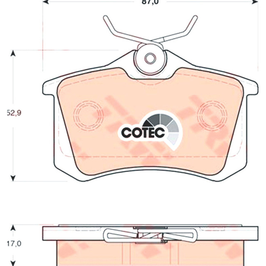 푸조 807 2.0 02-현재 TRW 뒤쪽 브레이크패드 06LI