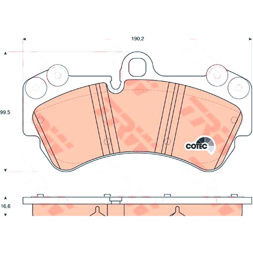 포르쉐 카이엔 3.6 9PA 02-10년 TRW 앞쪽 브레이크패드 F4N8