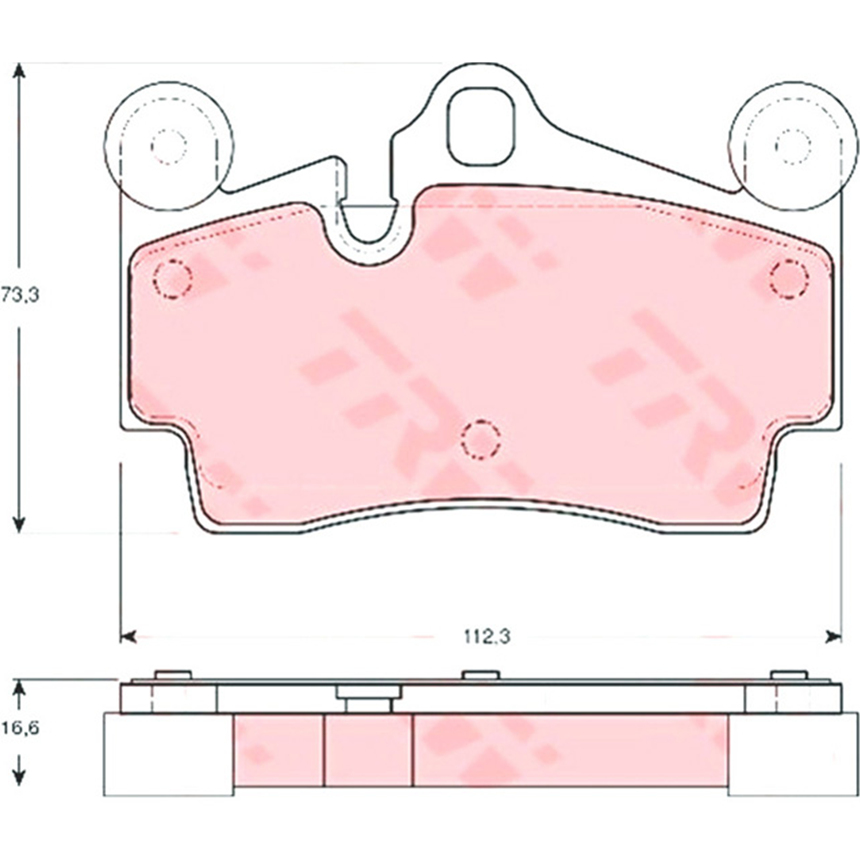 폭스바겐 투아렉 4.2 7LA 02-10년 TRW 뒤쪽 브레이크패드 Y15L