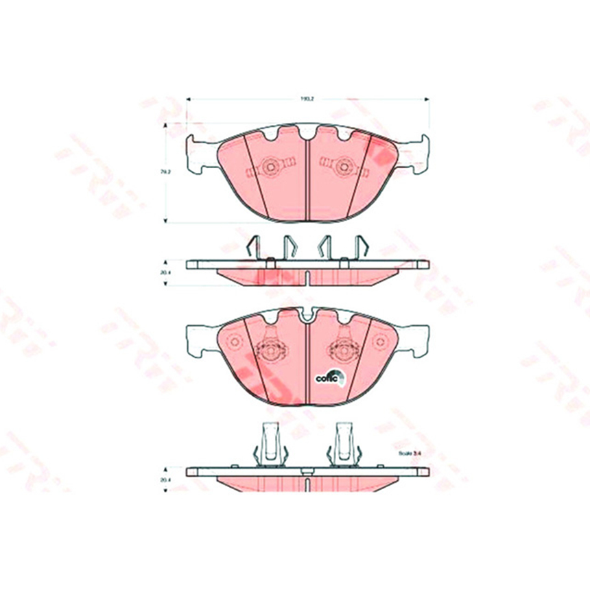 롤스로이스 팬텀 03-17년 TRW 앞쪽 브레이크패드 4U80