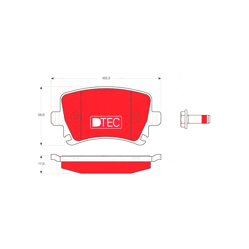 아우디 A6 4.2 FSI 4F 04-11년 TRW 뒤쪽 세라믹 브레이크패드 TPQN