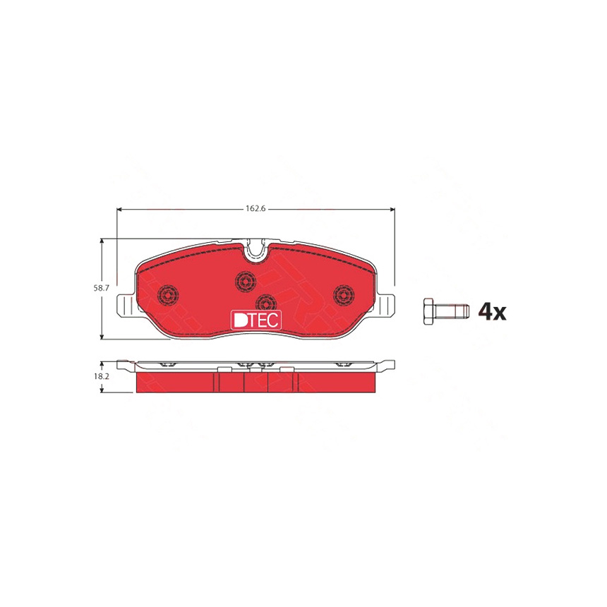 랜드로버 디스커버리 3.0 SDV6 L319 04-18년 TRW 앞쪽 세라믹 브레이크패드 3JJ1