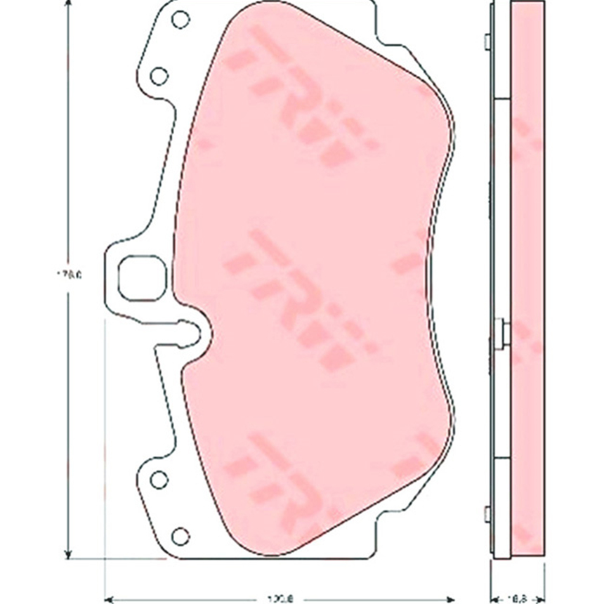 포르쉐 카이엔 3.6 9PA 02-10년 TRW 앞쪽 브레이크패드 HGO8