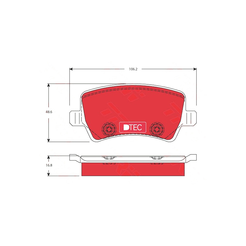 볼보 S60 T 10-18년 TRW 뒤쪽 세라믹 브레이크패드 8XI4
