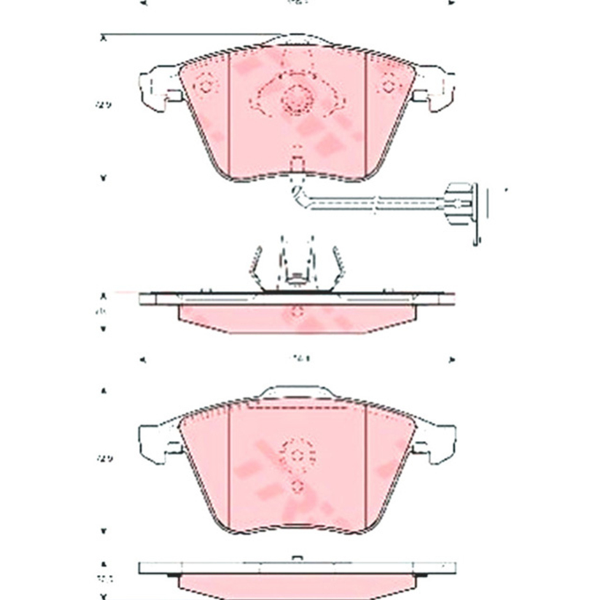 아우디 TT 1.8 TFSI 8J 06-14년 TRW 앞쪽 브레이크패드 JQJU