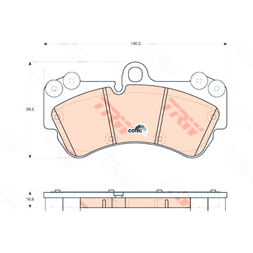 폭스바겐 투아렉 3.2 7LA 02-10년 TRW 앞쪽 브레이크패드 3YO8