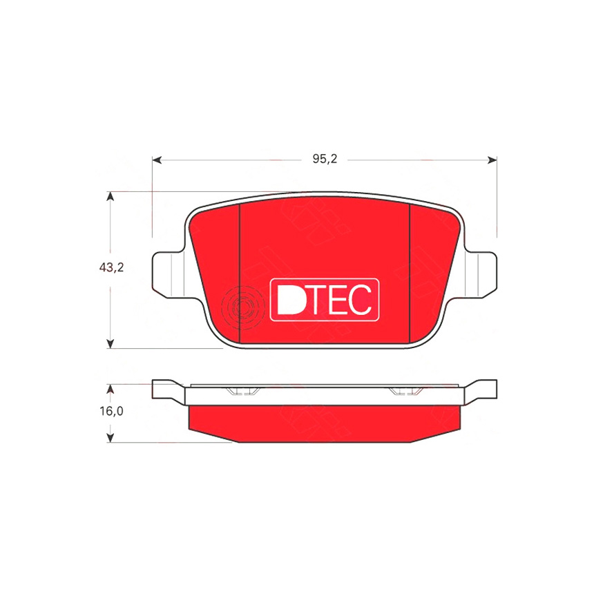 포드 몬데오 2.2 TDCi 07-15년 TRW 뒤쪽 세라믹 브레이크패드 LNNO