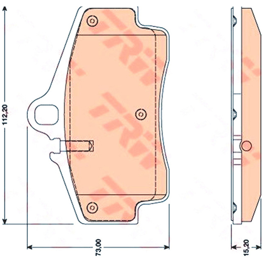 포르쉐 박스터 2.7 987 04-12년 TRW 뒤쪽 브레이크패드 X0P3