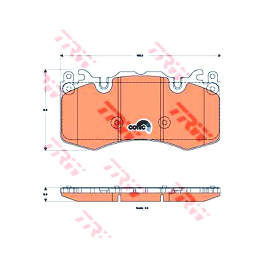 랜드로버 레인지로버 스포츠 3.0 SDV6 Hybrid L494 13-현재 TRW 앞쪽 브레이크패드 002N