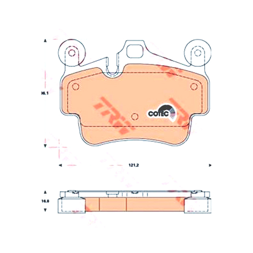 포르쉐 박스터 3.4 987 04-12년 TRW 앞쪽 브레이크패드 RPB2