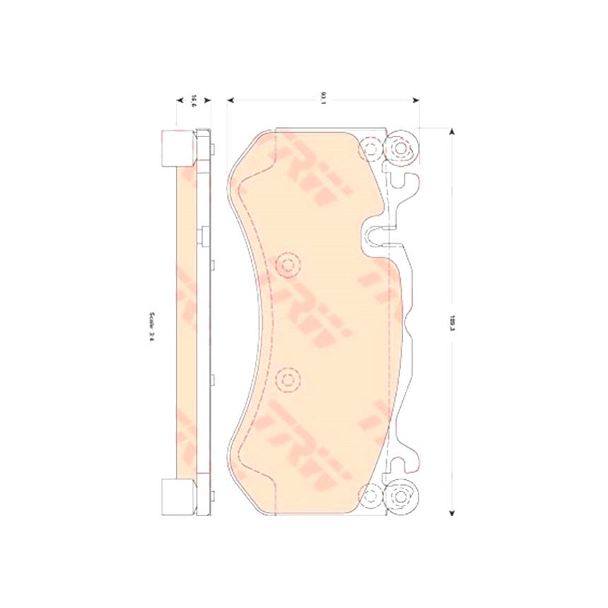 벤츠 E63 AMG W211 06-08년 TRW 앞쪽 브레이크패드 37LX