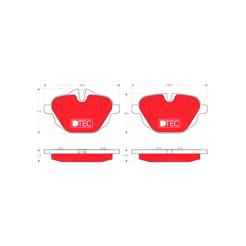 BMW i8 hybrid I12 14-20년 TRW 뒤쪽 세라믹 브레이크패드 JON1