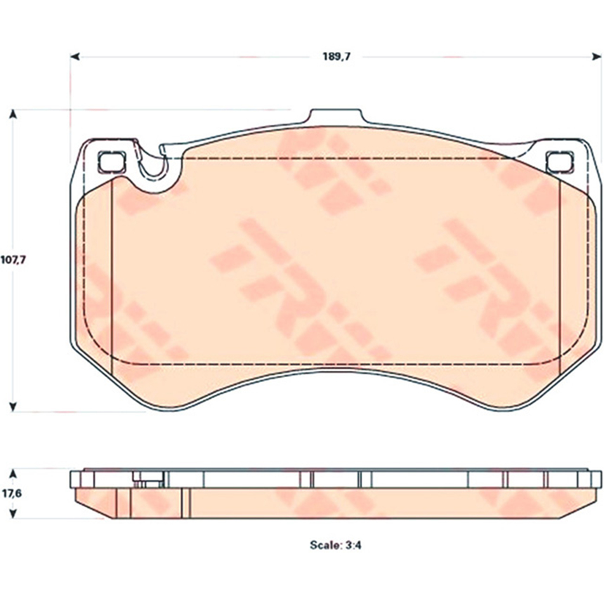 벤츠 GLC63 AMG X253 16-23년 TRW 앞쪽 브레이크패드 40K3