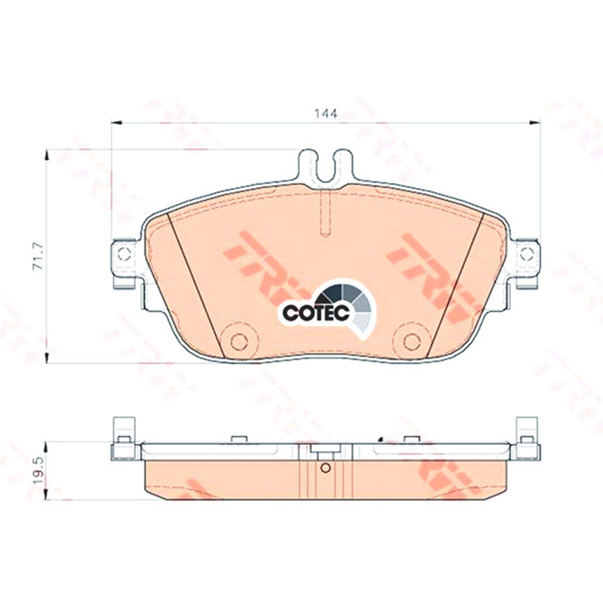 벤츠 B160d W246 13-18년 TRW 앞쪽 브레이크패드 I476