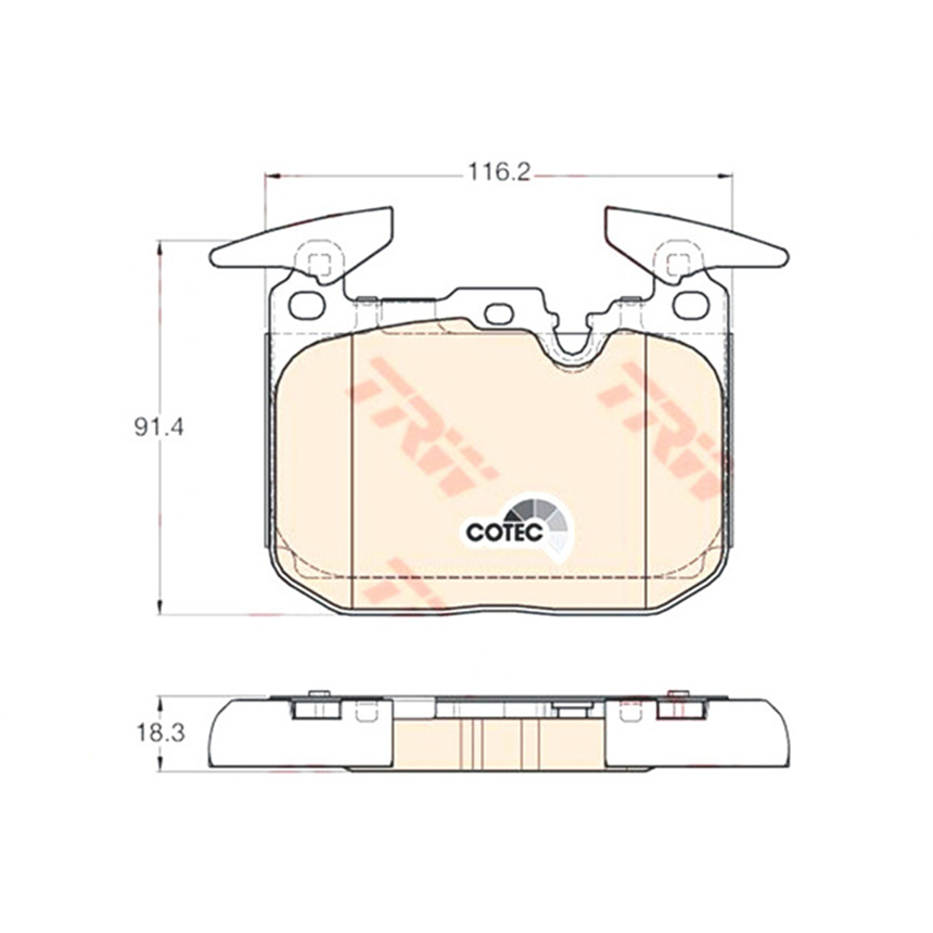 BMW 335i F30 11-15년 TRW 앞쪽 브레이크패드 T2FX