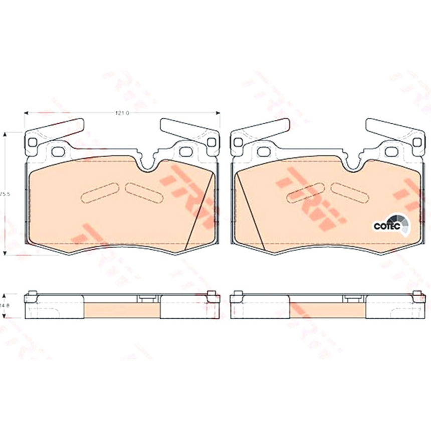 미니 쿠퍼 JCW GP R56 06-13년 TRW 앞쪽 브레이크패드 NOVG