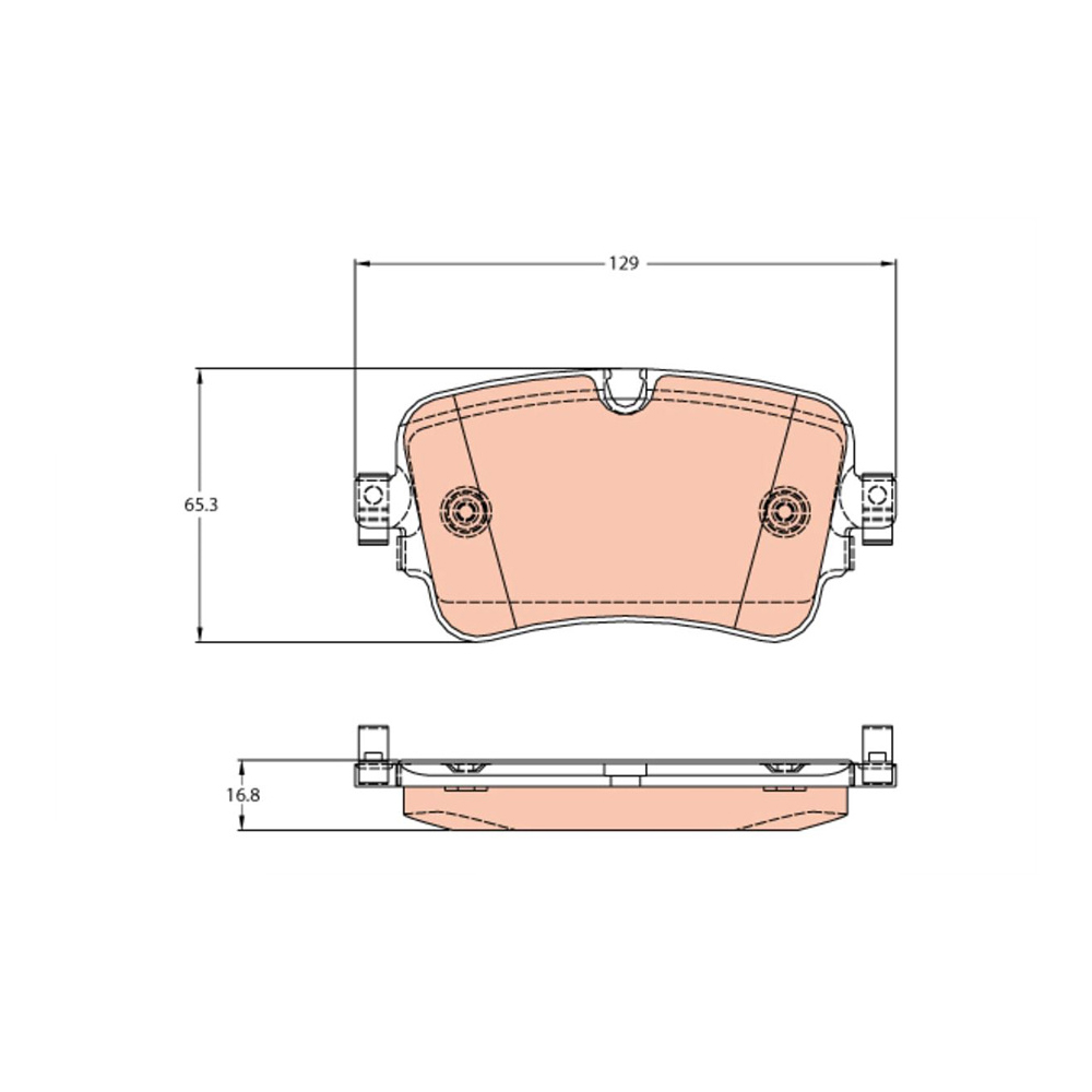폭스바겐 투아렉 4.0 TDI CR7 17-현재 TRW 뒤쪽 브레이크패드 87EJ