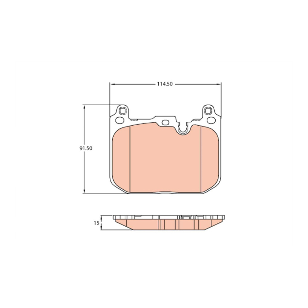 미니 쿠퍼 One D F55 13-현재 TRW 앞쪽 브레이크패드 JUS5