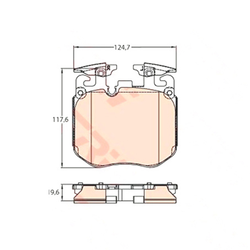 BMW 540i Hybrid G30 16-23년 TRW 앞쪽 브레이크패드 0T3Q