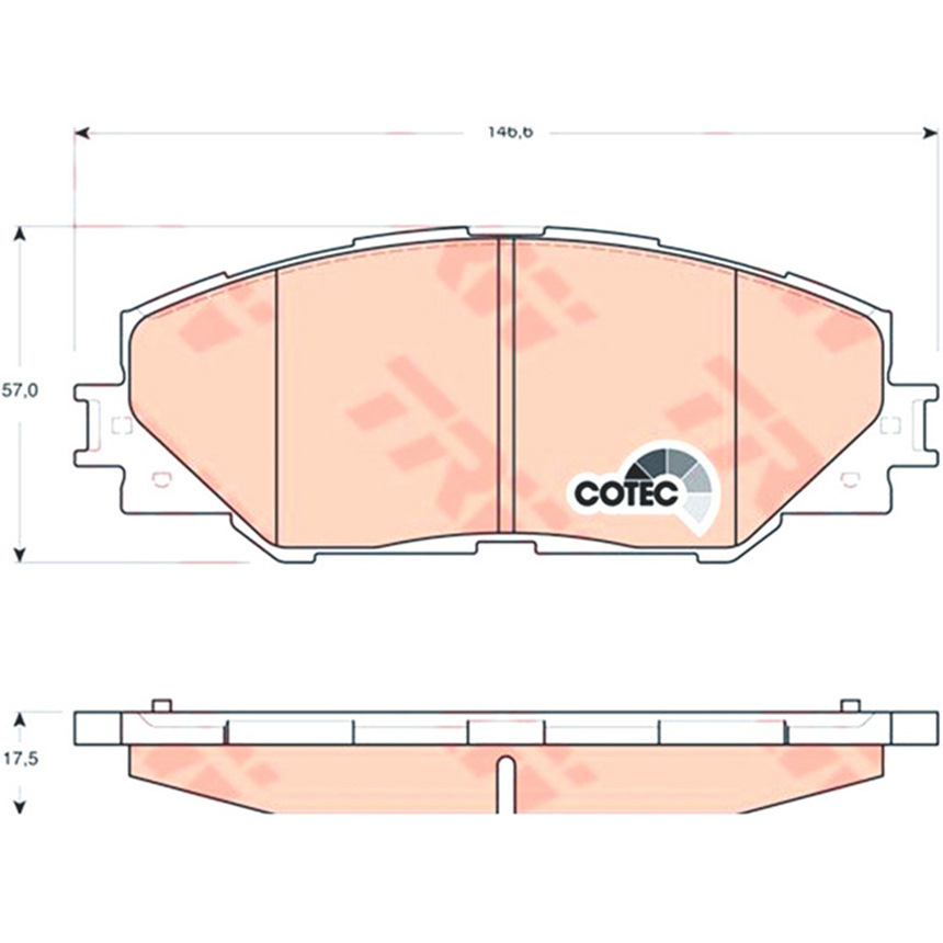 토요타 라브 4 2.2 D 05-13년 TRW 앞쪽 브레이크패드 1MK1