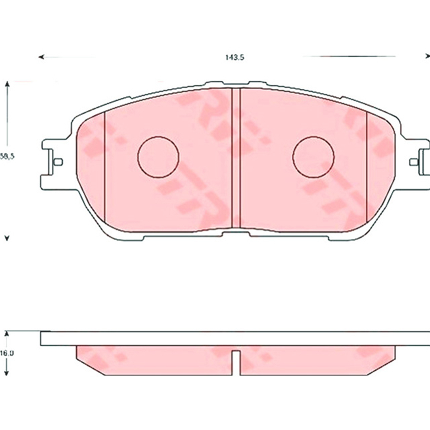 토요타 캠리 3.3 01-06년 TRW 앞쪽 브레이크패드 PBG6