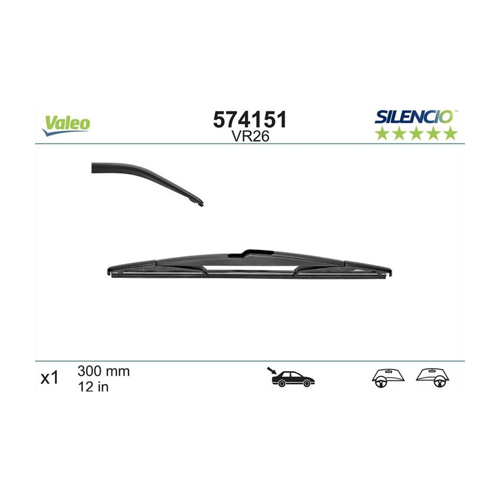 지프 랭글러 2.8 CRD JK 07-16년 VALEO 후방 와이퍼 KQP8