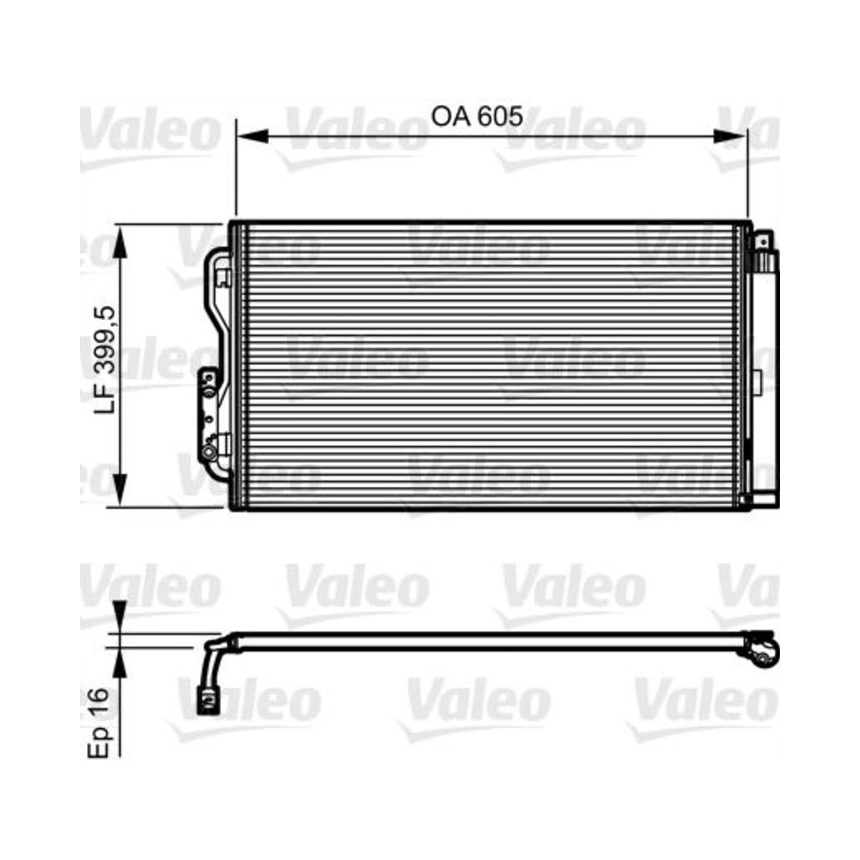 BMW 335i F30 11-15년 VALEO 에어컨 콘덴서 PN6Q
