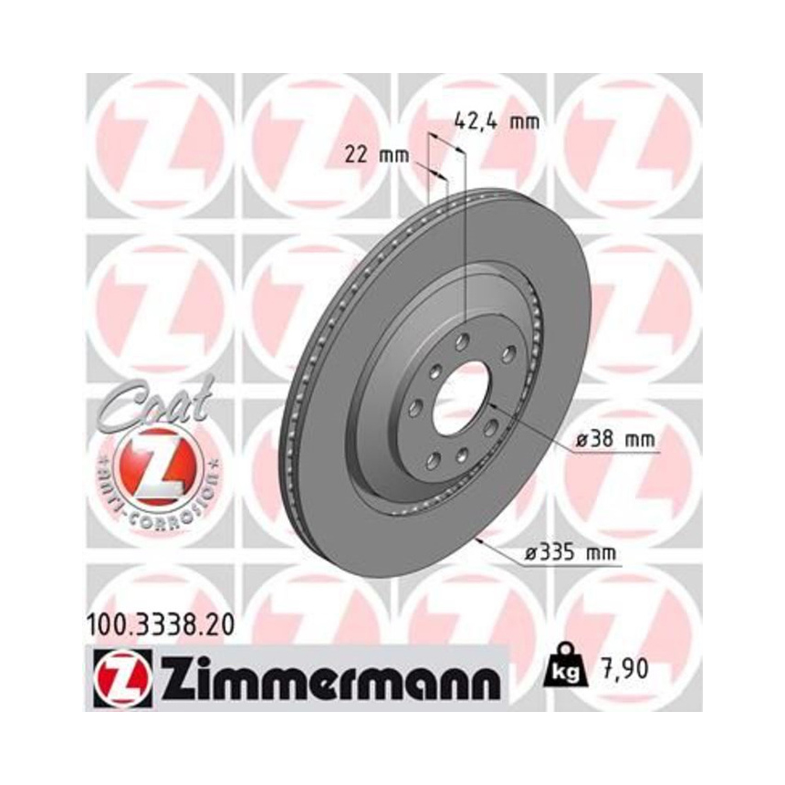 아우디 A8 3.2 FSI 4E 02-10년 ZIMMERMANN 뒤세트 브레이크디스크 UIL1