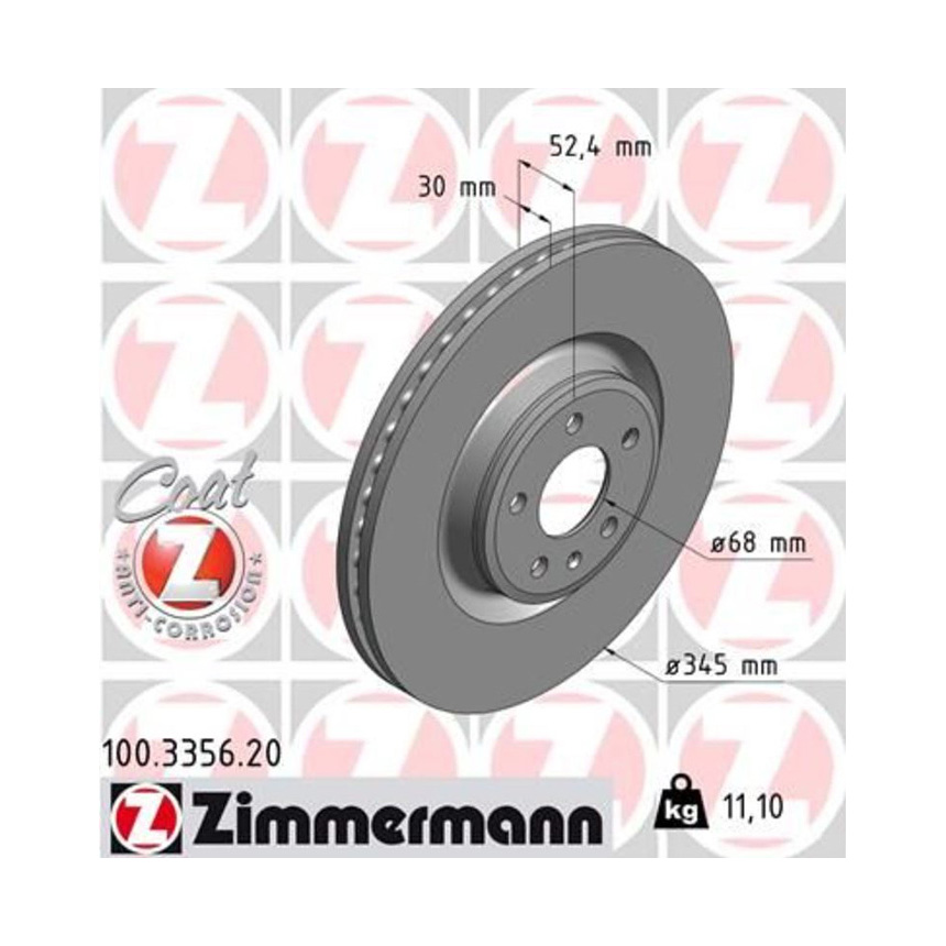 아우디 A4 2.0 TFSI 8K 07-15년 ZIMMERMANN 앞세트 브레이크디스크 YGCD