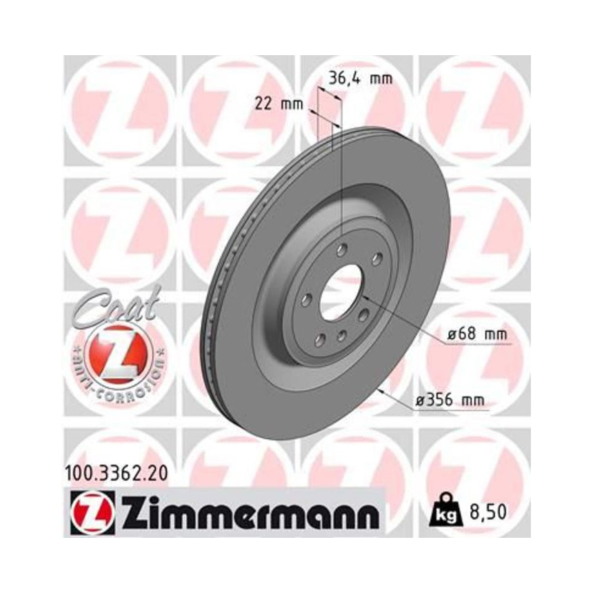 아우디 A7 2.0 TFSI 4G 10-18년 ZIMMERMANN 뒤세트 브레이크디스크 GBG0