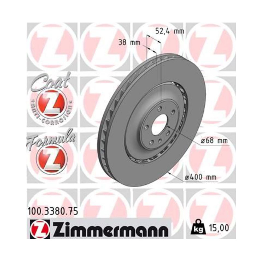 아우디 A7 2.0 TFSI 4G 10-18년 ZIMMERMANN 앞세트 브레이크디스크 4ISW