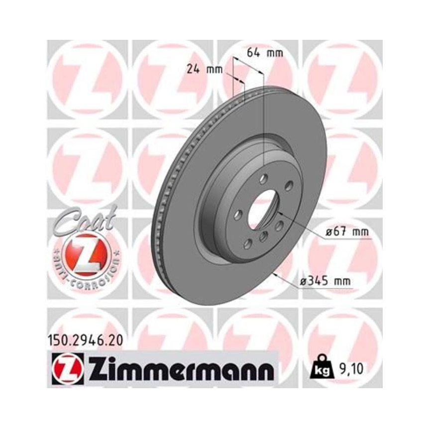 BMW 740i Li G11 G12 15-22년 ZIMMERMANN 뒤세트 브레이크디스크 143A