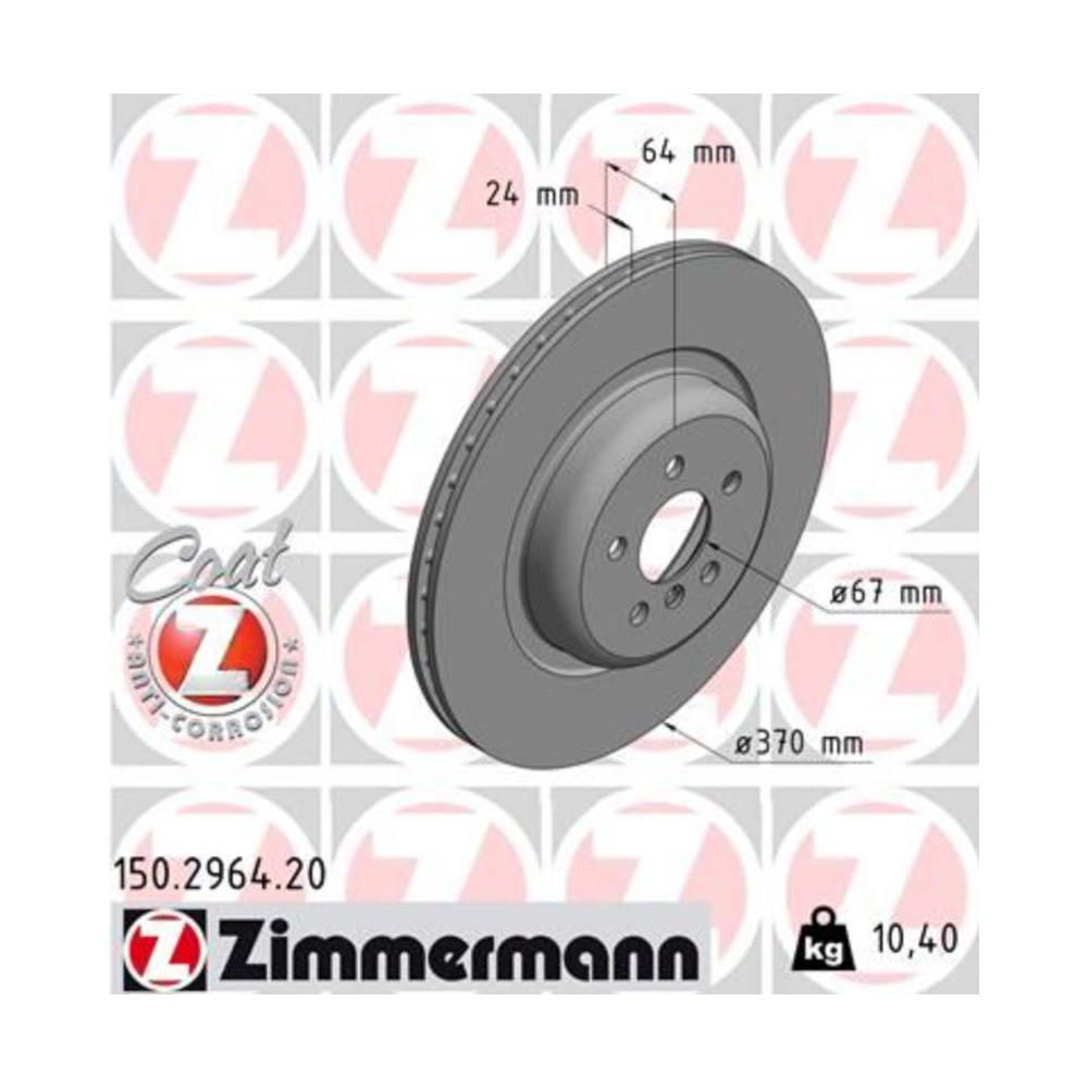 BMW 540i Hybrid G30 16-23년 ZIMMERMANN 뒤세트 브레이크디스크 7IVG