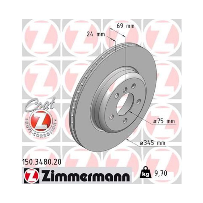 BMW 730d F01 08-15년 ZIMMERMANN 뒤세트 브레이크디스크 0K05