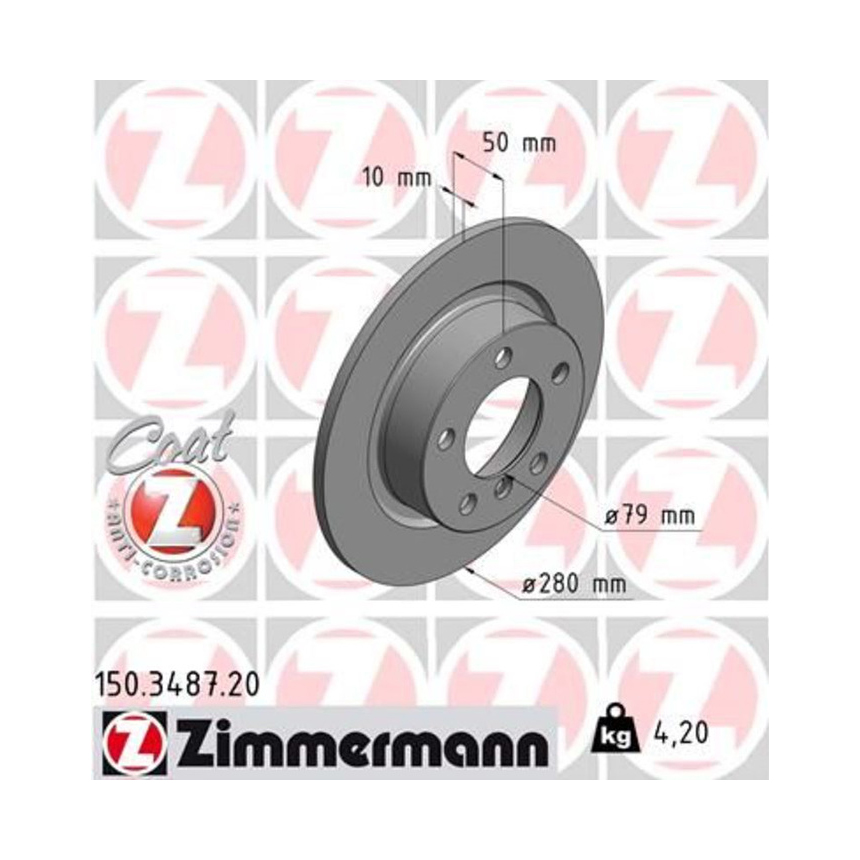 미니 페이스맨 쿠퍼 D R61 12-16년 ZIMMERMANN 뒤세트 브레이크디스크 25J5