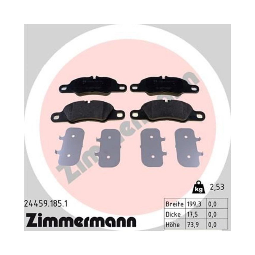 포르쉐 박스터 2.7 981 12-현재 ZIMMERMANN 앞쪽 브레이크패드 KF7A