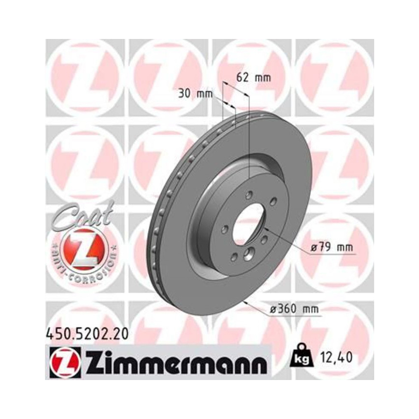 랜드로버 디스커버리 3.0 SDV6 L319 04-18년 ZIMMERMANN 앞세트 브레이크디스크 8VP4