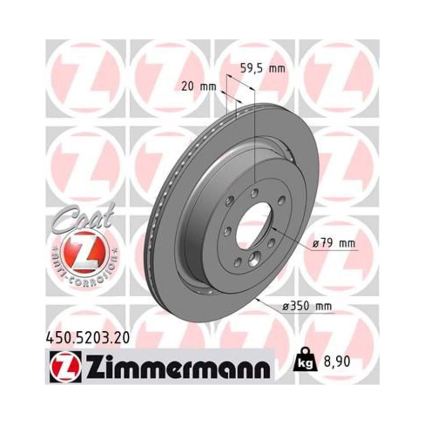 랜드로버 디스커버리 3.0 SDV6 L319 04-18년 ZIMMERMANN 뒤세트 브레이크디스크 J7JM