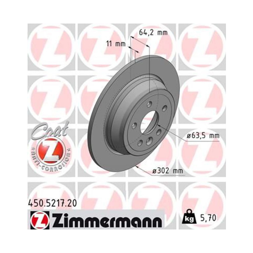랜드로버 프리랜더 2 2.0 Si4 L359 06-14년 ZIMMERMANN 뒤세트 브레이크디스크 S6OJ