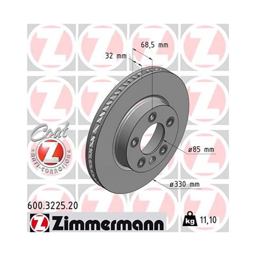 포르쉐 카이엔 3.6 9PA 02-10년 ZIMMERMANN 앞우측 브레이크디스크 F62D