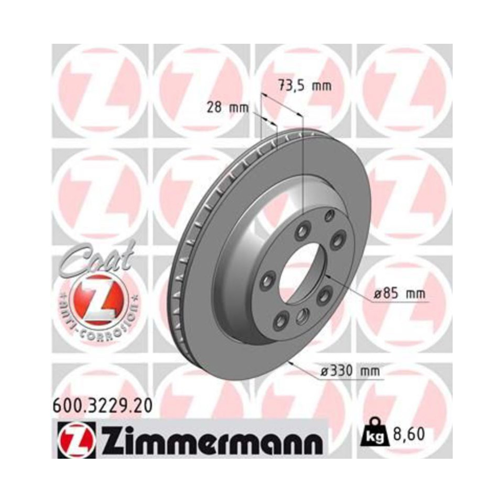 포르쉐 카이엔 3.6 9PA 02-10년 ZIMMERMANN 뒤세트 브레이크디스크 GNJ7