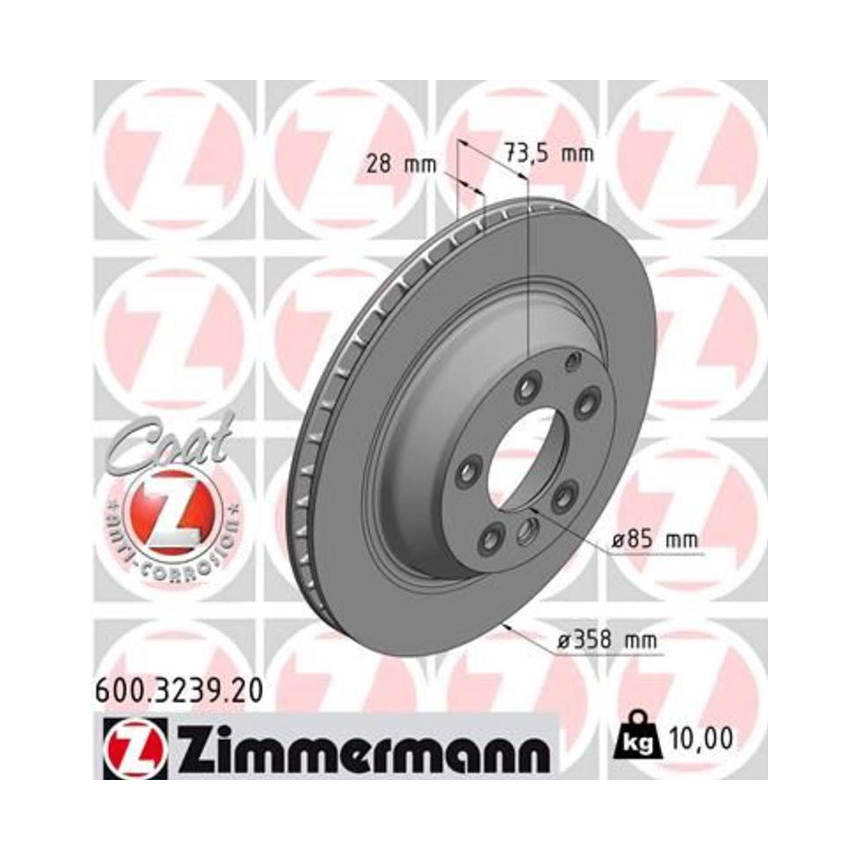 포르쉐 카이엔 3.6 9PA 02-10년 ZIMMERMANN 뒤세트 브레이크디스크 7U1T