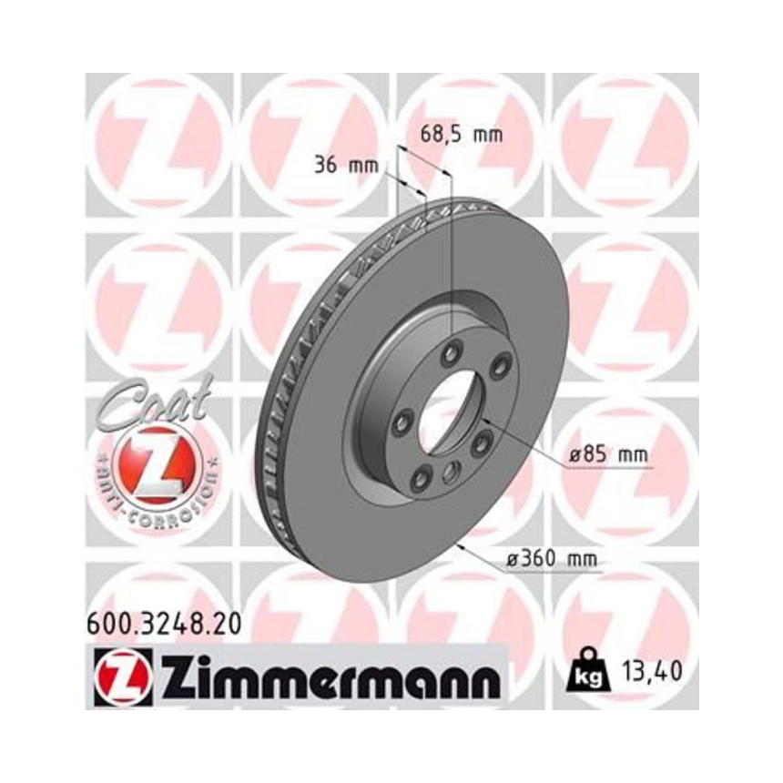 포르쉐 카이엔 3.6 92A 10-현재 ZIMMERMANN 앞우측 브레이크디스크 4J86